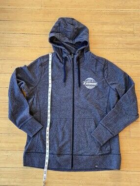 Sage Brand Performance Navy Heather Full-Zip Hooded Jacket